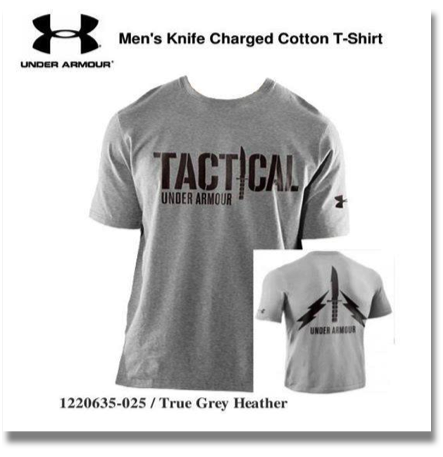 UNDER ARMOUR MEN'S KNIFE CHARGED COTTON T-SHIRT