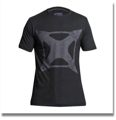 VERTX METAL BY RANGER UP 
BLACK SHORT SLEEVE SHIRT