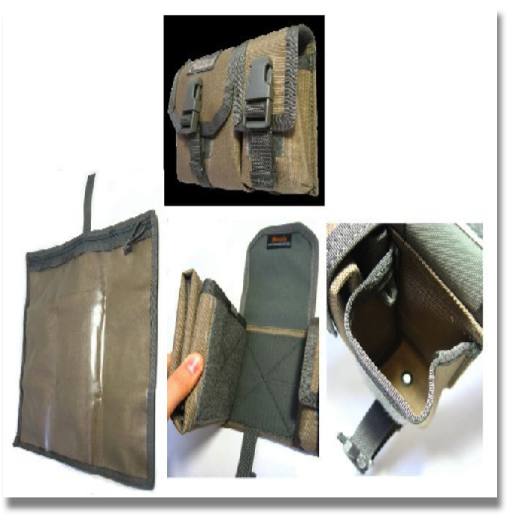 MAGFORCE # 0251 -Tear Away Waterproof Map Case with GPS/Compass/Strobe Pouch
available colors: BLACK & KHAKI/FOLIAGE GREEN
Product Features
* Overall size: 7" wide x 4" high x 1.5" thick
* Map case: Opens to 12" x 12"; folded dims 5" x 5" x 1"
* GPS/Compass/Strobe pouch: 2.25" wide x 1.25" thick; height adj. 4-5"
* Map case comes with one 12x12 aLOKSAK dry bag included
* Fits MS-2000, SDU-5E, Streamlight Sidewinder, Garmin Etrex, etc.
* Attach using two 3" TacTie Attachment Straps MAGFORCE # 0251 -Tear Away Waterproof Map Case with GPS/Compass/Strobe Pouch
available colors: BLACK & KHAKI/FOLIAGE GREEN
Product Features
* Overall size: 7" wide x 4" high x 1.5" thick
* Map case: Opens to 12" x 12"; folded dims 5" x 5" x 1"
* GPS/Compass/Strobe pouch: 2.25" wide x 1.25" thick; height adj. 4-5"
* Map case comes with one 12x12 aLOKSAK dry bag included
* Fits MS-2000, SDU-5E, Streamlight Sidewinder, Garmin Etrex, etc.
* Attach using two 3" TacTie Attachment Straps