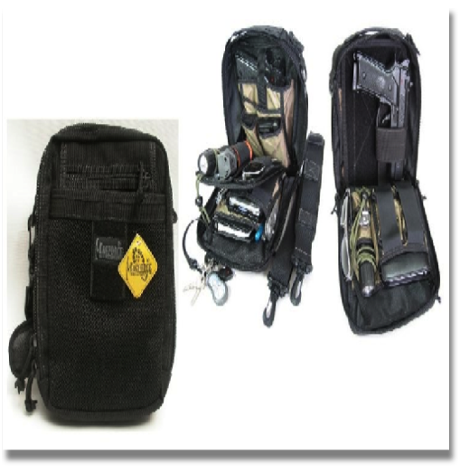 MAGFORCE # 0211 - NEATFREAK (MAGPIE II)
The Velcro divider can accommodate our Hook & Loop Modular Accessories (e.g. #3501 Universal Modular Holster for a full size handgun, sold separately). On the front of the NeatFreak is a web pocket, with a fold-over lid that has an additional zippered pocket plus two rows of PALS webbing for attachment of a Magforce pocket or sheaths for increased carry capacity. In the back of the Tactical NeatFreak is an additional slip pocket with modular Velcro flaps to secure the NeatFreak onto a backpack, leg rig, or tactical vest. MAGFORCE # 0211 - NEATFREAK (MAGPIE II)
The Velcro divider can accommodate our Hook & Loop Modular Accessories (e.g. #3501 Universal Modular Holster for a full size handgun, sold separately). On the front of the NeatFreak is a web pocket, with a fold-over lid that has an additional zippered pocket plus two rows of PALS webbing for attachment of a Magforce pocket or sheaths for increased carry capacity. In the back of the Tactical NeatFreak is an additional slip pocket with modular Velcro flaps to secure the NeatFreak onto a backpack, leg rig, or tactical vest.