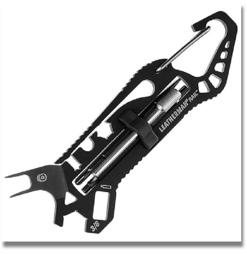 LEATHERMAN RAIL- MOLLE BLACK
Specifically Designed For Ar Front Sight Adjustment Tool 3/8'' Tactical Rail Wrench Bit Driver 2 Phillips(r) Bit 1/4'' Screwdriver 7/16'' Allen Wrench Star-style Bit 1/8'' Tool Punch Oxygen Bottle Wwrench Carabiner 420 Stainless Steel With Black Oxide Finish 25-year Warranty Includes Black Molle Sheath LEATHERMAN RAIL- MOLLE BLACK
Specifically Designed For Ar Front Sight Adjustment Tool 3/8'' Tactical Rail Wrench Bit Driver 2 Phillips(r) Bit 1/4'' Screwdriver 7/16'' Allen Wrench Star-style Bit 1/8'' Tool Punch Oxygen Bottle Wwrench Carabiner 420 Stainless Steel With Black Oxide Finish 25-year Warranty Includes Black Molle Sheath