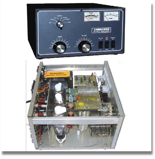 AMERITRON 811X
Ameritron Al-811 linear amplifier gives you plenty power to bust thru QRM.
You get a quiet desktop linear thats so compact itll slide right into your station -- youll hardly know its there ... until QRM sets in. Conveniently plug it into your nearest 120 VAC outlet -- no special wiring needed. Three tough 811A transmitting tubes, extra heavy duty power supply, all HF band coverage, pressurized ventilation, tuned input, dual illuminated meters, adjustable ALC & more. AMERITRON 811X
Ameritron Al-811 linear amplifier gives you plenty power to bust thru QRM.
You get a quiet desktop linear thats so compact itll slide right into your station -- youll hardly know its there ... until QRM sets in. Conveniently plug it into your nearest 120 VAC outlet -- no special wiring needed. Three tough 811A transmitting tubes, extra heavy duty power supply, all HF band coverage, pressurized ventilation, tuned input, dual illuminated meters, adjustable ALC & more.