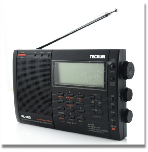 TECSUN PL-660
FM-Stereo /MW/LW/SW SSB/AIR band (118-137 MHz) World Receiver with high sensitivity and selectivity. TECSUN PL-660
FM-Stereo /MW/LW/SW SSB/AIR band (118-137 MHz) World Receiver with high sensitivity and selectivity.